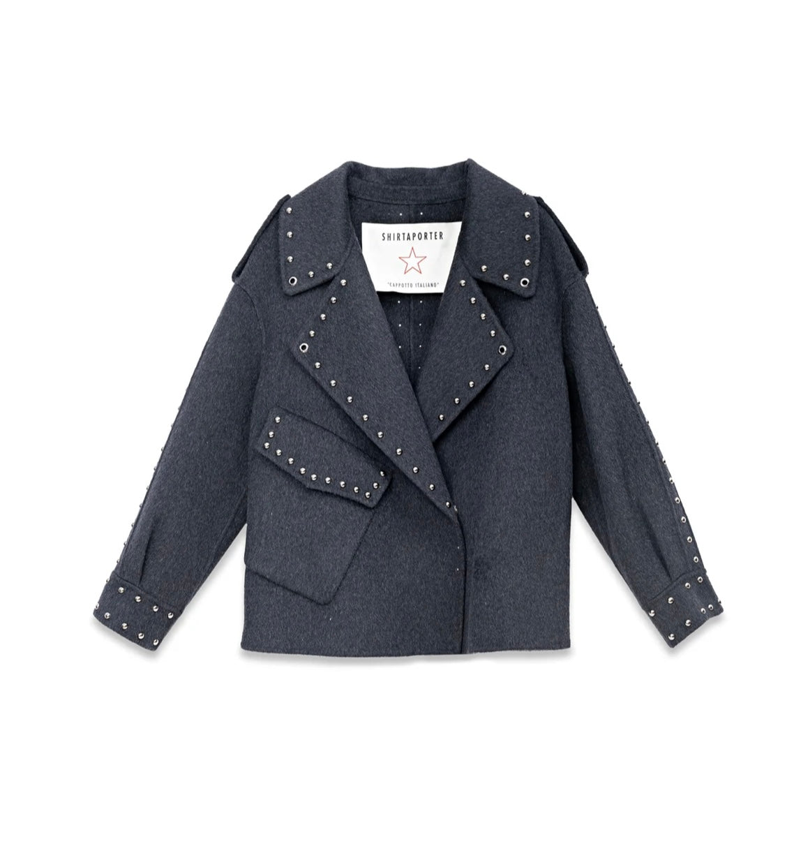 Biker in lana shirt a porter