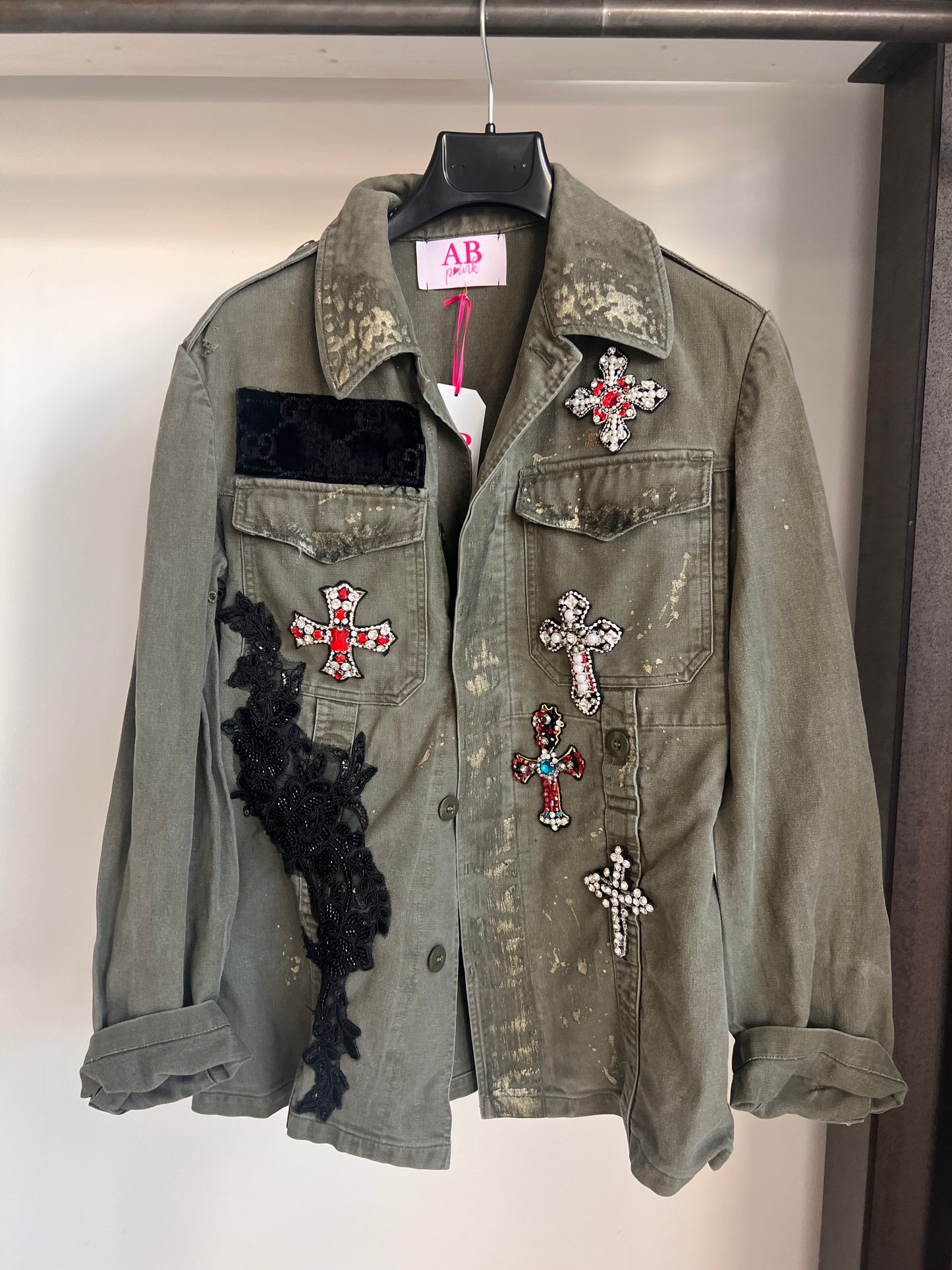 AB pink giacca patch vestibilita' dalla 40/46