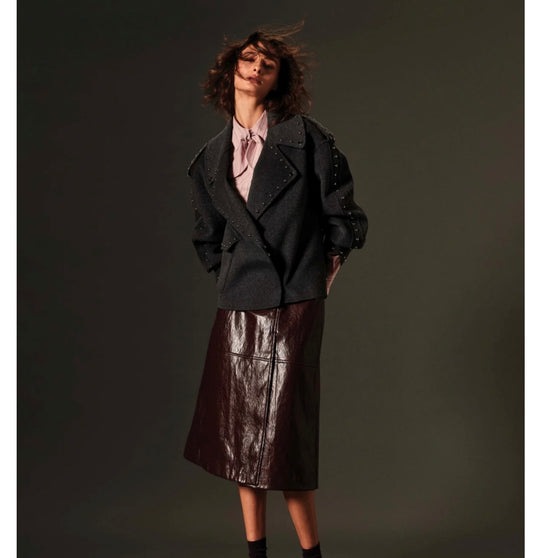 Biker in lana shirt a porter